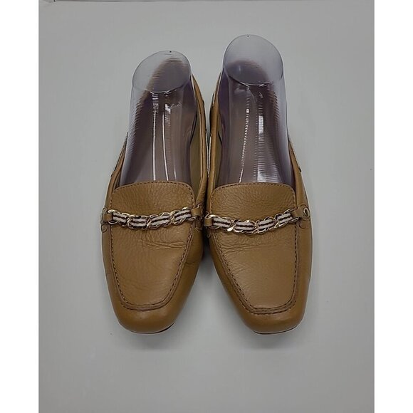 Talbots Moccasin Loafer Flats Leather Brown Shoes Women's Size 8.5 - Picture 1 of 10